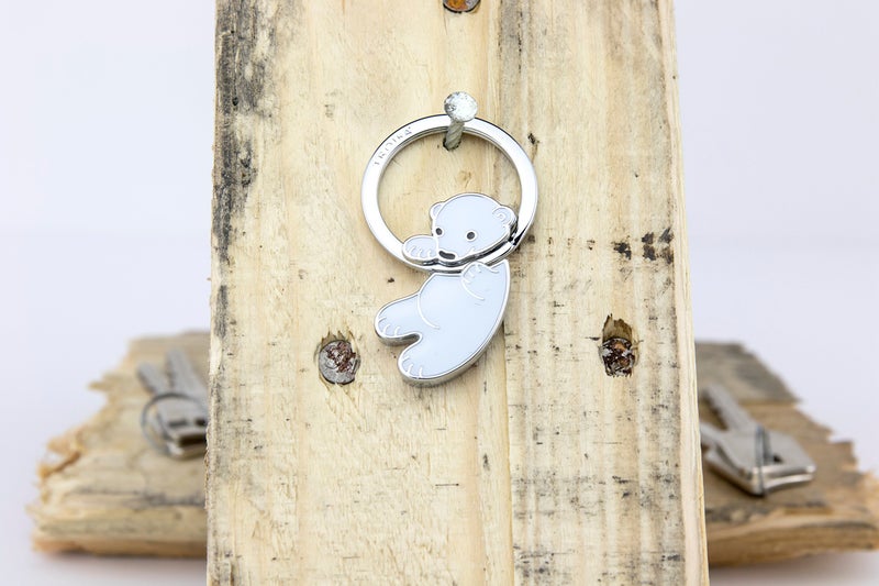 Troika Keychain with Polar Bear Baby Charm (KR8-03/WH) - Image 2